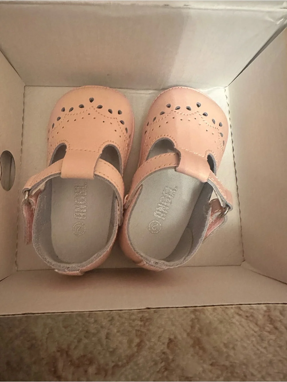 Angel baby light pink Leather Mary Jane Kids Shoes